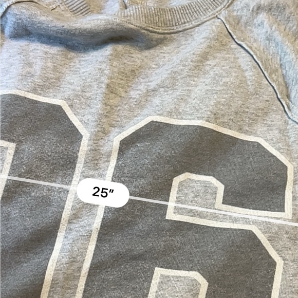 Aerie Gray Crew Neck Sweatshirt with Number Design L - Picture 8 of 9